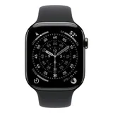 Apple Watch S11 Cellular 46mm Slate Titanium Case with Black Sport Band - S/M