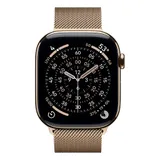 Apple Watch S11 Cellular 46mm Gold Titanium Case with Gold Milanese Loop - S/M